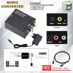 Audio Converter Analog RCA to Digital Optical Coaxial Toslink