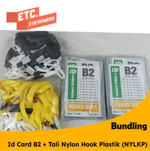 Paket Bundling Id Card B2 + Tali Nylon Hook Plastik (NYLKP)
