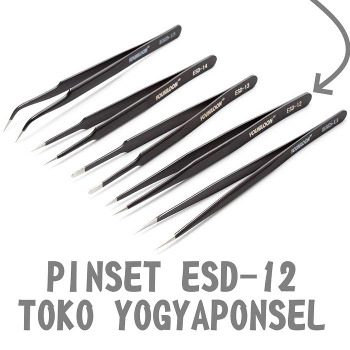 Gambar tweezers pinset esd 12 lurus runcing kualitas istimewa original dari yogyaponsel Kab. Bantul Tokopedia