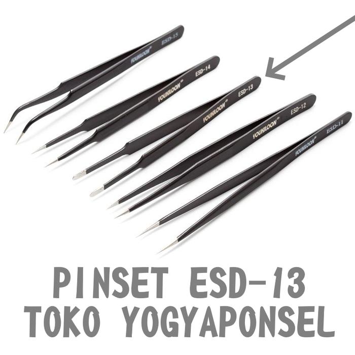 Gambar tweezers pinset esd 13 lurus tumpul kualitas istimewa original dari yogyaponsel Kab. Bantul Tokopedia