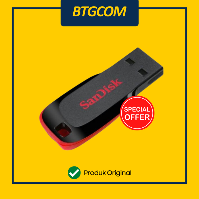Gambar Sandisk Cruzer Blade 32GB USB 2.0 Murah Flashdisk FD Original Ori CZ50 dari btgcom Kota Denpasar Tokopedia