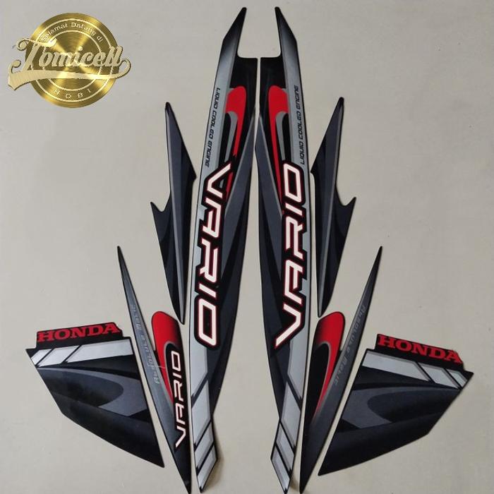 Gambar striping decal honda vario 110 karbu 2009 hitam standar berkualitas dari Tomicell Kab. Purwakarta Tokopedia