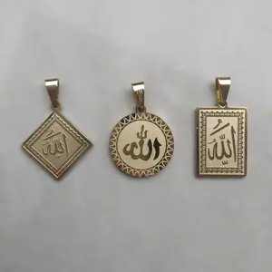 Liontin Stainless Steel Lafadz Allah - Gold