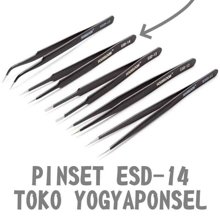 Gambar tweezers pinset esd 14 lurus pendek kualitas istimewa original dari yogyaponsel Kab. Bantul Tokopedia