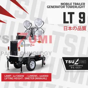 Tower Lamp 9 Meter model Trailer LT 9 Tsuzumi Japan technology Max