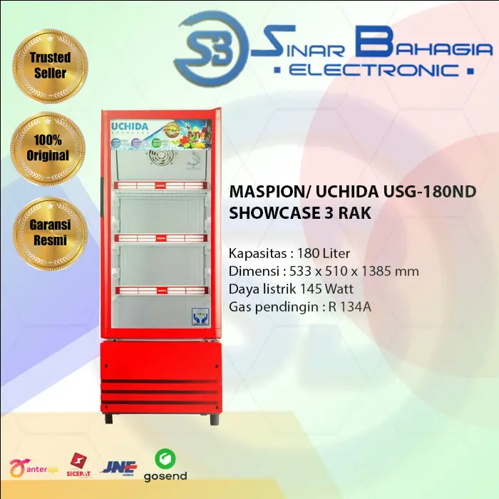 UCHIDA / MASPION USG-180ND SHOWCASE 3 RAK (NEW) ( Khusus Bandung) 0