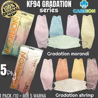 Gambar Masker Premium kf94 Gradation embos Careion mix 5 warna isi 10pcs dari Vigoe store Kota Administrasi Jakarta Barat 1 Tokopedia
