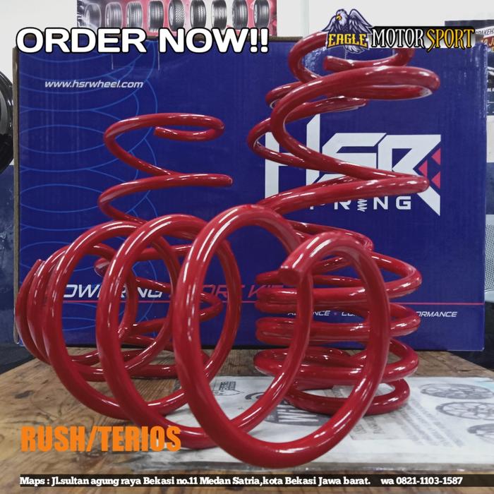 Gambar Lowering Kit Lowering Sport Kit HSR RED - Per Mobil Ceper Rush/Terios - PASANGDITOKO dari EAGLE MOTORSPORT BEKASI Kota Bekasi Tokopedia