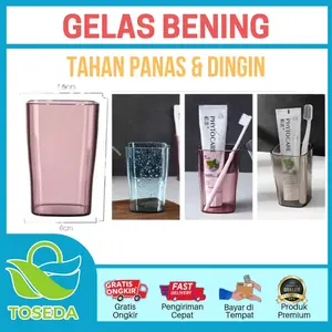 Gelas Kumur Bening Gelas Serbaguna Gelas Minum Minimalis Nordic Style