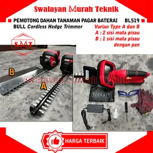 Pemotong Dahan Tanaman Pagar Baterai BULL BL519 Cordless Hedge Trimmer