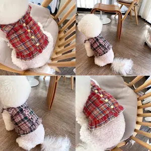 Mi jeong tartan dress (baju anjing kucing)