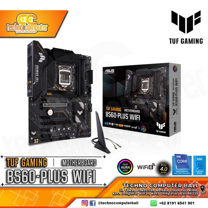 Gambar MOTHERBOARD ASUS TUF GAMING B560-PLUS WIFI - ATX LGA1200 B560 DDR4 dari Techno Computer Bali Kota Denpasar Tokopedia