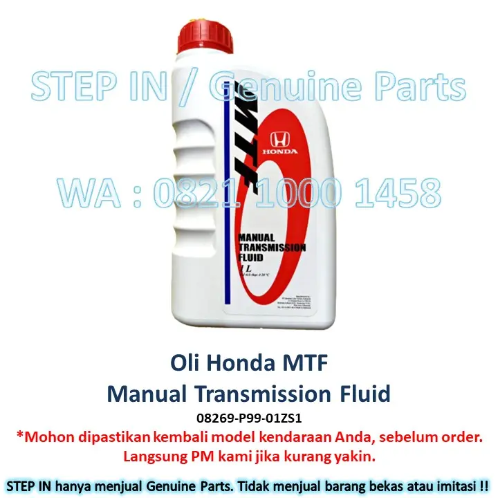 Oli MTF HONDA Manual Transmission Fluid Transmisi Genuine baru ori 1L