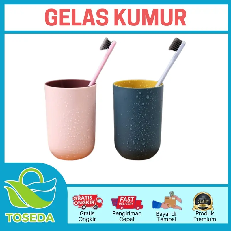 Gelas Kumur Gelas Tempat Odol Wadah Sikat Serbaguna Cangkir Minum 0