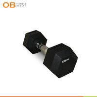 Gambar HEXAGONAL DUMBBELL OB FIT BLACK RUBBER 9 KG dari OB Fitness & Health Kota Administrasi Jakarta Barat 2 Tokopedia