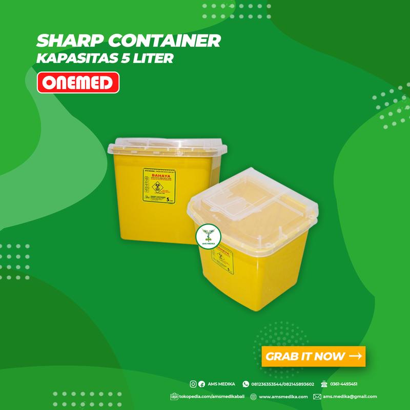 Sharp Container / Tempat Sampah Limbah Medis 5 Liter Onemed - Shop ...