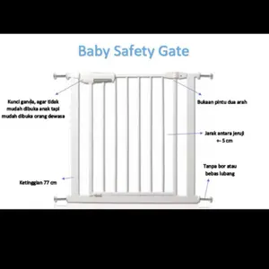 Pagar pengaman pintu bayi binatang peliharaan baby gate