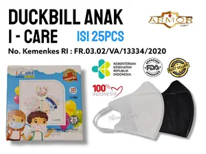 MASKER DUCKBILL ANAK 3PLY ISI 25PCS EARLOOP ICARE DUCKBILL KIDS I CARE