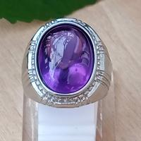 Gambar CINCIN BATU KECUBUNG TANJUNG PURPLE - Black premium dari azzaim stone Kota Administrasi Jakarta Timur 3 Tokopedia