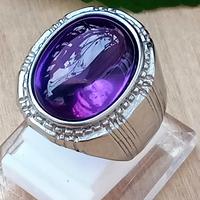 Gambar CINCIN BATU KECUBUNG TANJUNG PURPLE - Black premium dari azzaim stone Kota Administrasi Jakarta Timur 2 Tokopedia