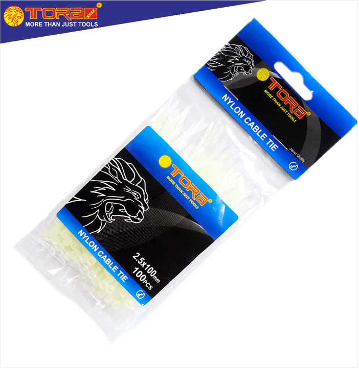 Gambar TORA Kabel Tis Nylon 2.5 x 100 mm - Tali Ikat Warna Putih 100 Pcs dari Tora Official Shop Kab. Bandung Tokopedia