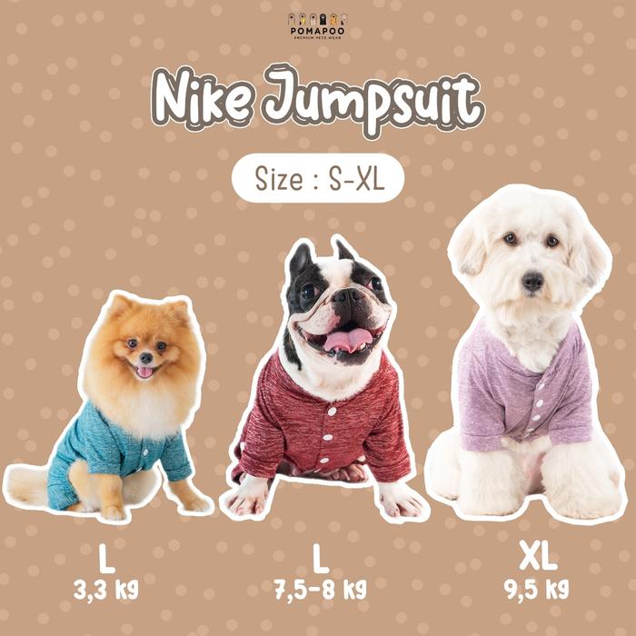 Gambar POMAPOO - Jumpsuit Kucing dan Jumpsuit Anjing Nike Jumpsuit - NIKE BLACK, JUMPSUIT - S dari Pomapoo Kota Bandung Tokopedia