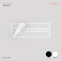 Gambar Sign Dilarang Membawa Makanan Dari Luar Sticker Outdoor - INPI HOUSE - Hitam dari INPI HOUSE Official Kota Bandung 2 Tokopedia