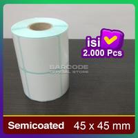 Gambar Label Sticker Barcode 45mm x 45mm ( 2 Line ) Semicoated Isi 1000 Pcs dari Barcode Store Solutions Kota Administrasi Jakarta Pusat 3 Tokopedia