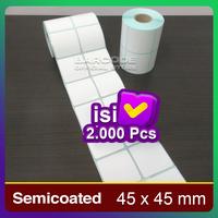 Gambar Label Sticker Barcode 45mm x 45mm ( 2 Line ) Semicoated Isi 1000 Pcs dari Barcode Store Solutions Kota Administrasi Jakarta Pusat 4 Tokopedia