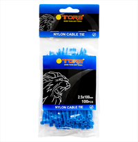 Gambar TORA Kabel Tis Nylon 2.5 x 100 mm - Tali Ikat Warna Biru 100 Pcs dari Tora Official Shop Kab. Bandung 2 Tokopedia