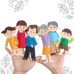 Finger Puppet Family / Boneka Jari Tema Keluarga / Alat Peraga Edukasi