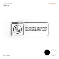 Gambar Sign Dilarang Membawa Makanan Dari Luar Sticker Outdoor - INPI HOUSE - Hitam dari INPI HOUSE Official Kota Bandung 1 Tokopedia