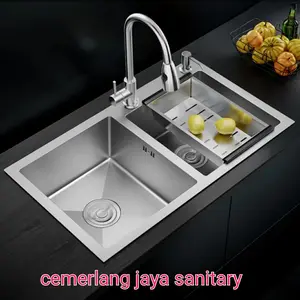 Kitchen Sink 8245 Stainless SUS 304/Bak Cuci Piring 2 Lubang