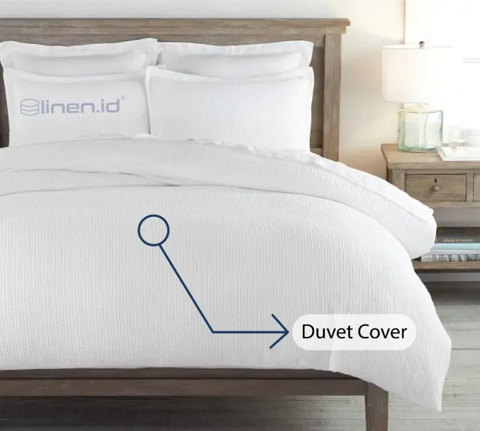 [DC Only] Duvet/ Quilt Cover Putih Polos Cotton 300TC LINEN.ID