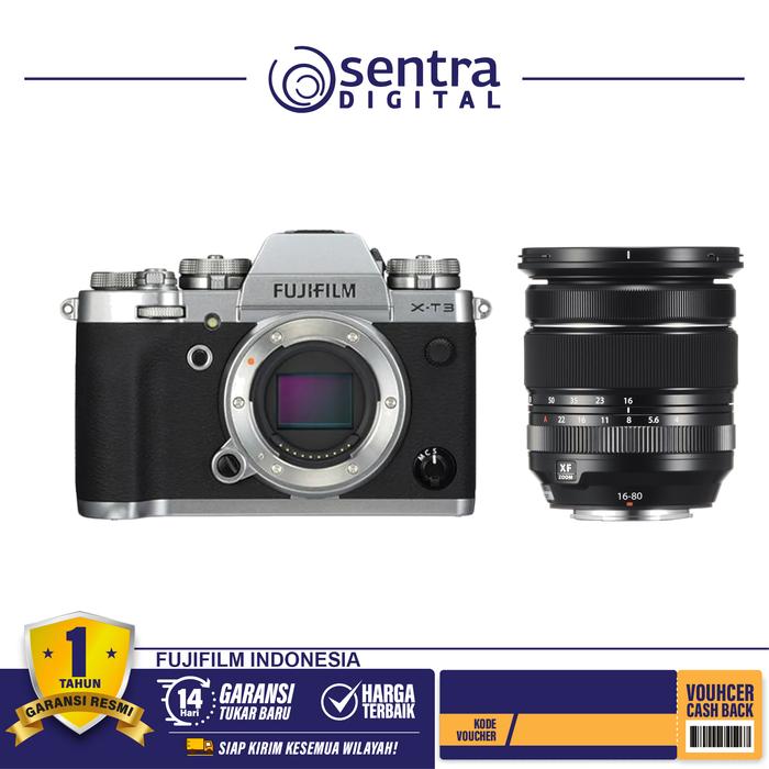 Gambar Fujifilm X-T3 With XF 16-80mm F/4 R OIS WR Silver dari Sentra Digital Kota Surabaya Tokopedia