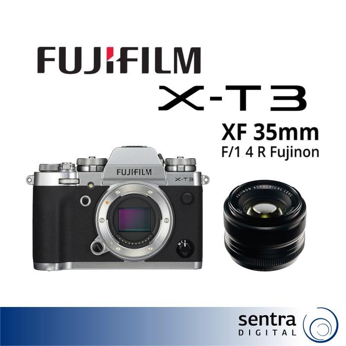 Gambar New Fujifilm X-T3 Body Only Silver + XF 35mm F/1.4 R dari Sentra Digital Kota Surabaya Tokopedia