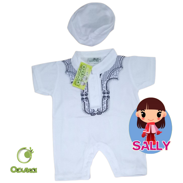 Gambar Baju Bayi Jumper Pendek Koko Lakilaki Muslim Bordir Turki Ozuka KD-M05 dari Sally Grossir Kota Batam Tokopedia