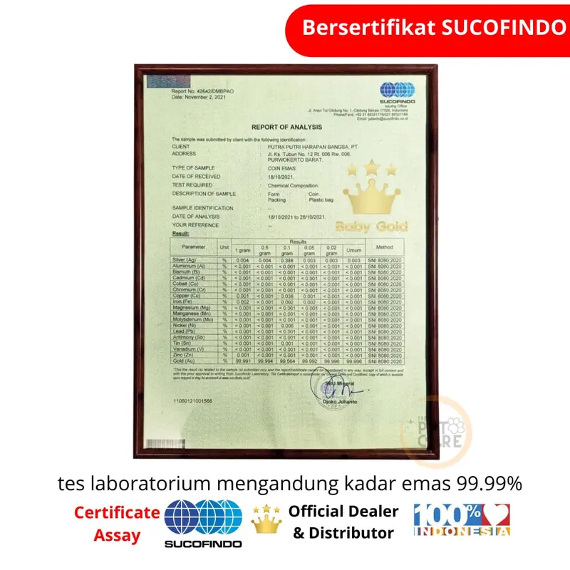 Logam Mulia BABY GOLD Emas Mini 0.002 gram 4