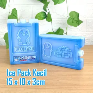 ICEGELKU Ice Pack Kecil Blue 15x10x3cm 450ml BPA Free Tahan Dingin 8-10 Jam untuk ASI Cooler Bag