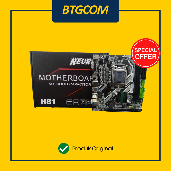 Gambar NEURON H81 MOTHERBOARD INTEL LGA 1150 GEN. 4 dari btgcom Kota Denpasar Tokopedia