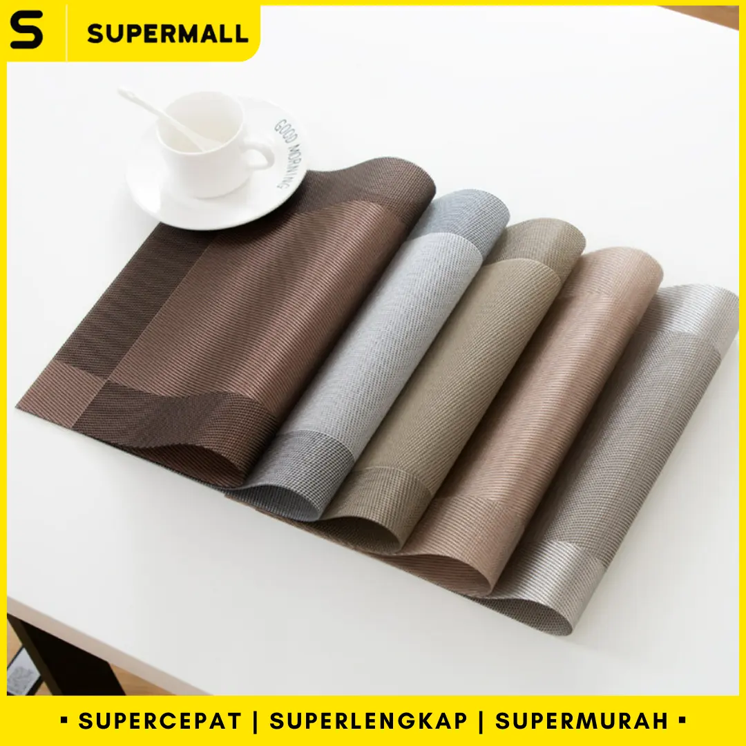 SUPERMALL PVC Placemat - Tatakan Alas Meja Makan Piring / Table Mat