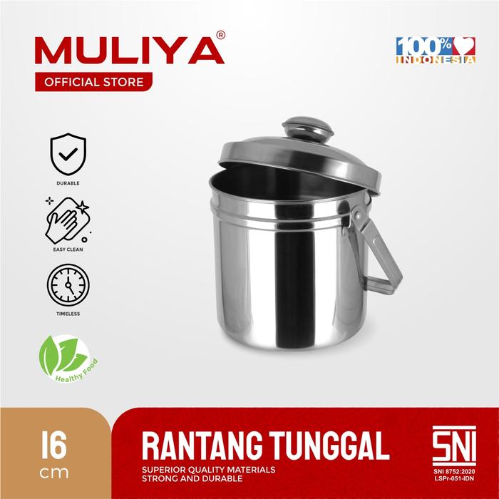 Gambar Rantang Tunggal Muliya Diameter 16cm dari Muliya Cookware Kota Surabaya Tokopedia
