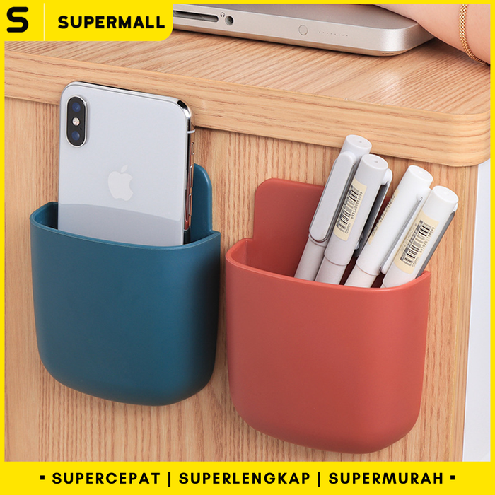 Gambar SUPERMALL Wall Mounted Holder Tempel Dinding / Gantungan Remote HP ATK - Merah Muda dari Supermall Nusantara Kota Administrasi Jakarta Barat Tokopedia