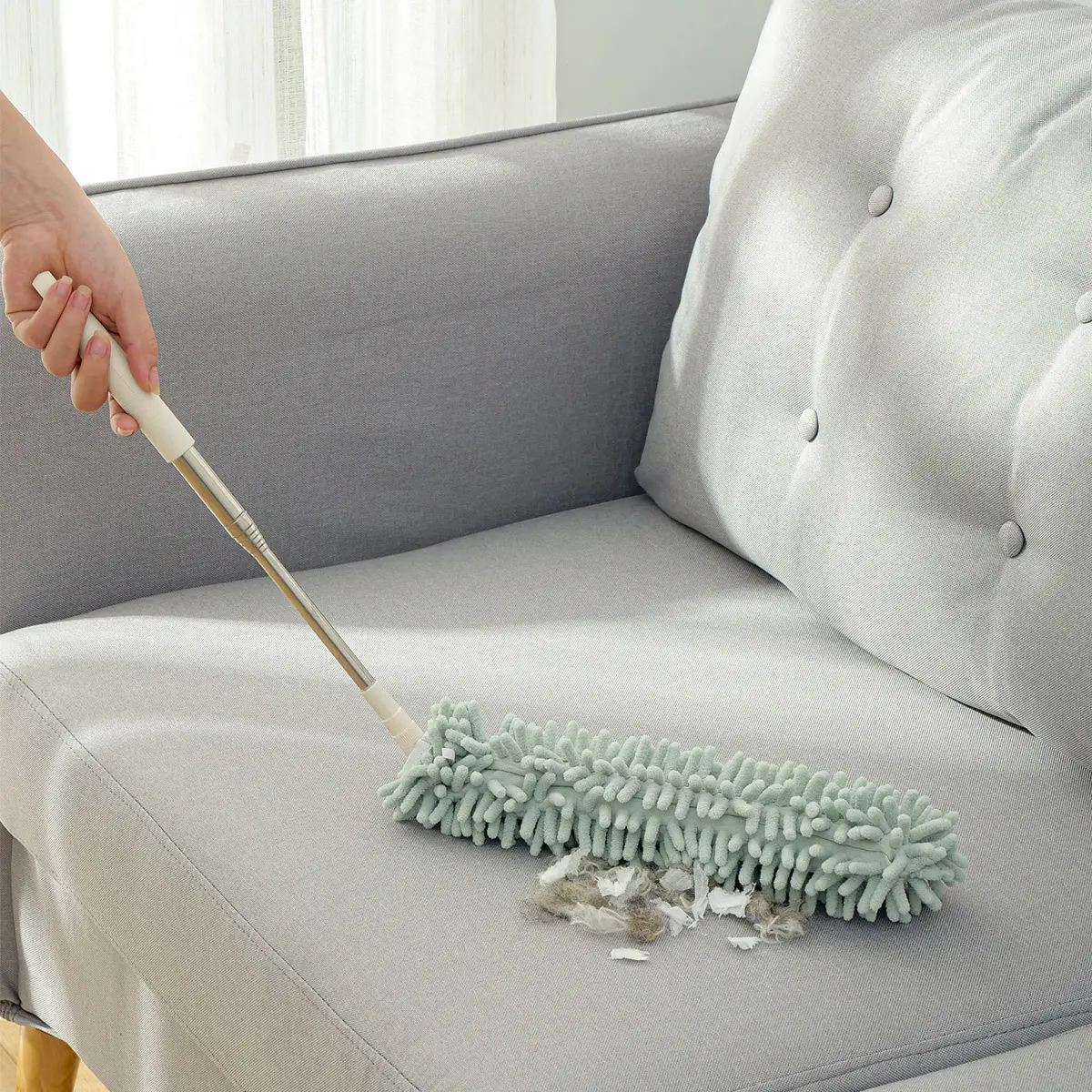 IUIGA Retractable Chenille Duster - Kemoceng Stainless Cleaning
