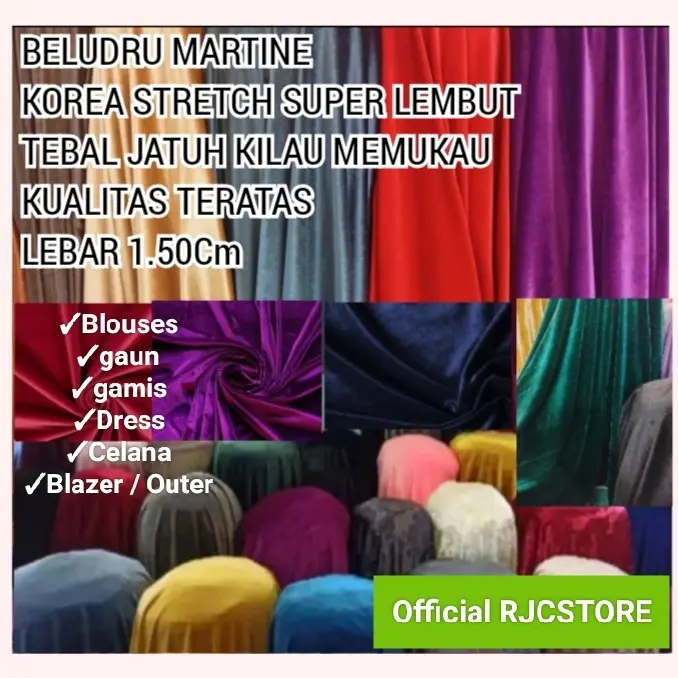kain beludru import