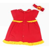 Gambar BANANA Dress Bayi Perempuan Merah Kombinasi Kuning Bordir + Bando - XS dari BANANA Official Store Kota Administrasi Jakarta Timur 3 Tokopedia