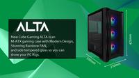 Gambar CUBE GAMING ALTA - LEFT SIDE GLASS DOOR - mATX Case Free 3x RGB Fans dari Techno Computer Bali Kota Denpasar 2 Tokopedia