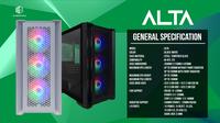 Gambar CUBE GAMING ALTA - LEFT SIDE GLASS DOOR - mATX Case Free 3x RGB Fans dari Techno Computer Bali Kota Denpasar 5 Tokopedia