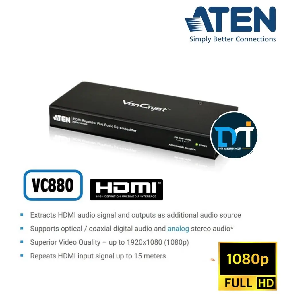 Aten VC880 - HDMI Repeater Plus Audio De-embedder