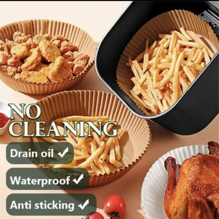 50pcs Kertas Alas Panggangan Bbq / Oven Air Fryer Ukuran 20cm TH2810